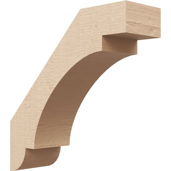 Ekena Millwork 5-inch W x 16-inch D x 16-inch H Aspen Rough Cedar Woodgrain TimberThane Knee Brace, Primed BRCUR05X16X16ASPRCPR - main